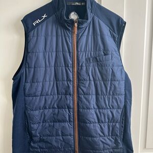 RLX Ralph Lauren Full Zip Golf Vest Mens Blue size XL